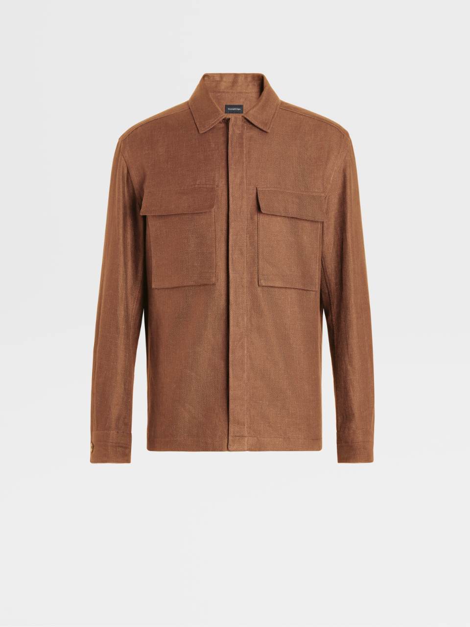 Double Layer Linen Twill Overshirt